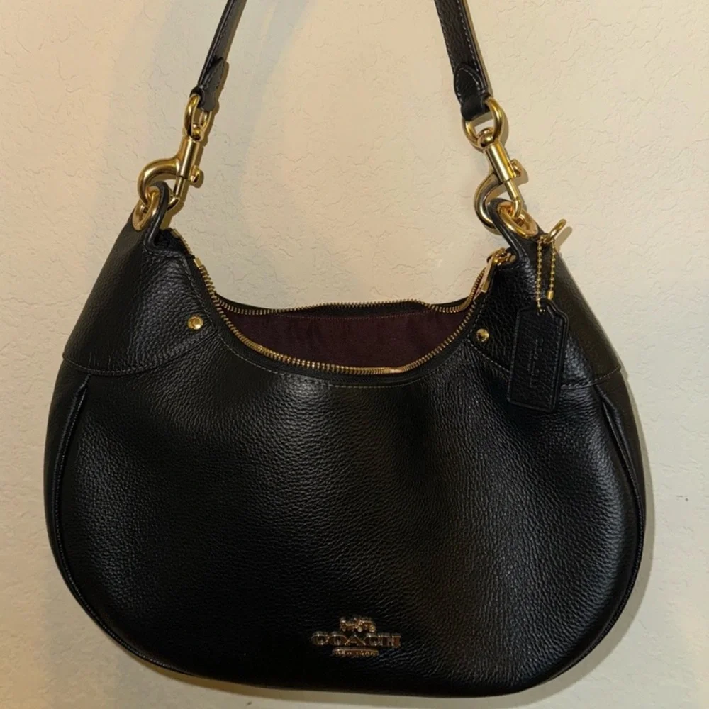 Coach Mara Black Hobo Shoulder Bag